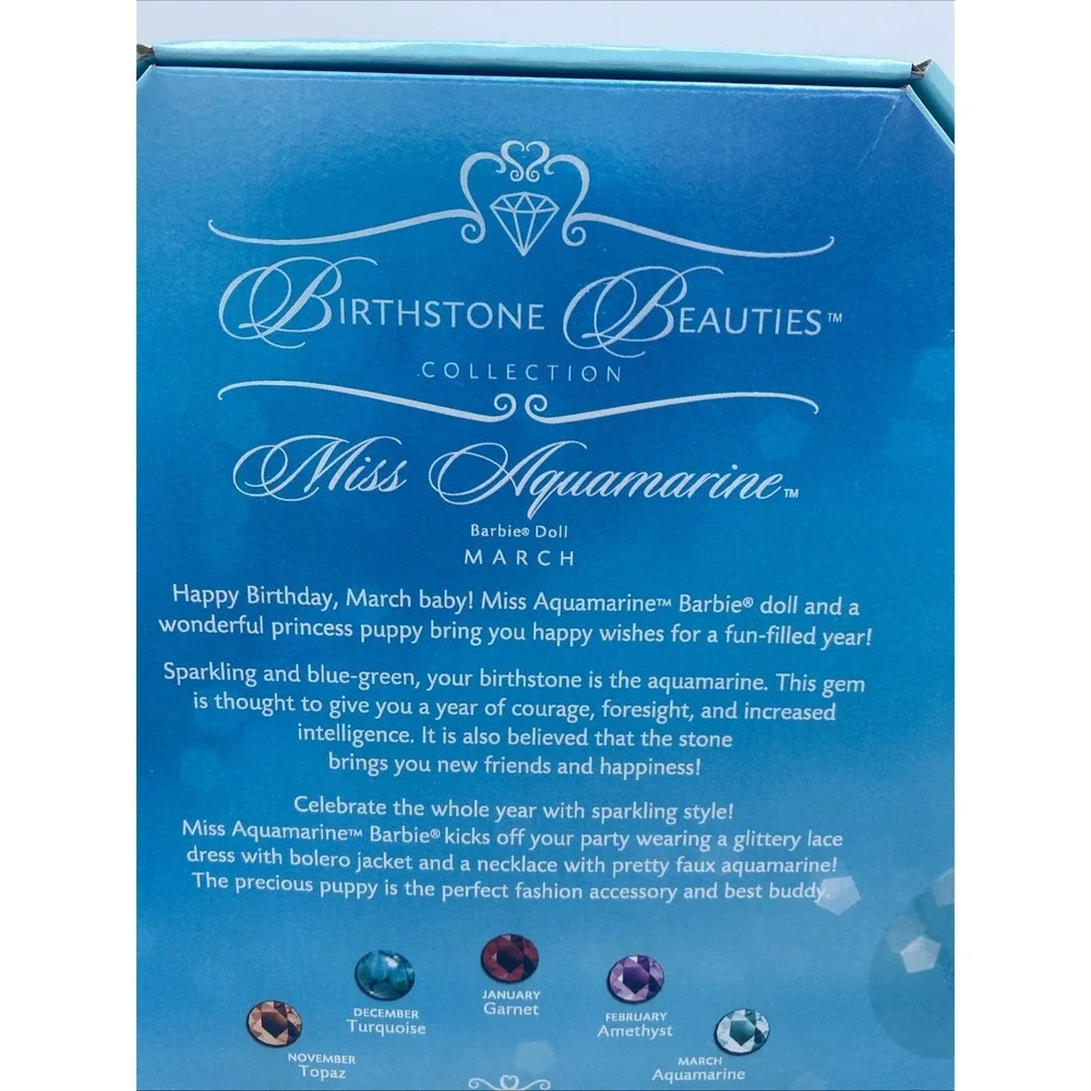 Barbie Birthstone Beauties Miss‎ Aquamarine Doll March L7574